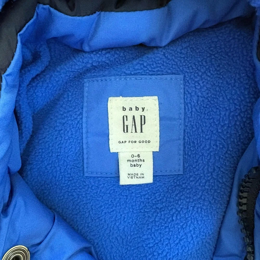 GAP Baby Blue Fleece-Lined Jacket Size 0-6 Months